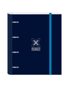 SAFTA CARPETA DE ANILLAS 4X35MM C/RECAMBIO 100H A4 T/DURAS CIERRE C/GOMA MUNICH NAUTIC