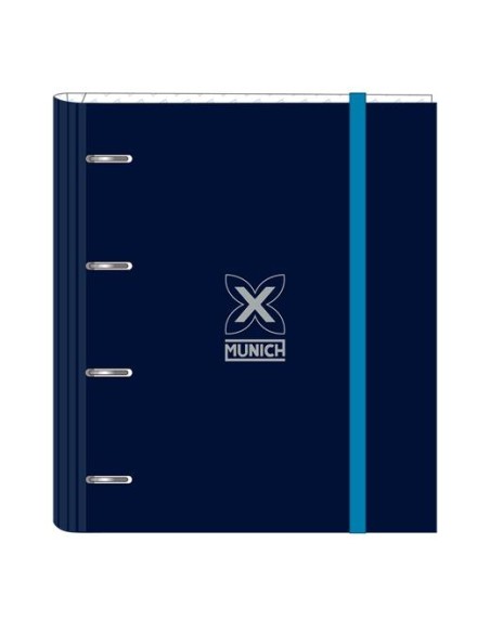 SAFTA CARPETA DE ANILLAS 4X35MM C/RECAMBIO 100H A4 T/DURAS CIERRE C/GOMA MUNICH NAUTIC