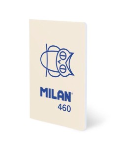 MILAN LIBRETA GRAPADA A5 24H PAPEL BLANCO 95GR LISO COLECCIÓN 460 SINCE 1918 BEIGE - Pack de 6 unidades