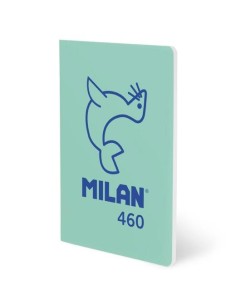 MILAN LIBRETA GRAPADA A5 24H PAPEL BLANCO 95GR LÍNEA 7MM COLECCIÓN 460 SINCE 1918 VERDE - Pack de 6 unidades