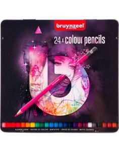TALENS BRUYNZEEL CAJA 24 LÁPICES DE COLOR CLAROS SURTIDOS -ESTUCHE METÁLICO-