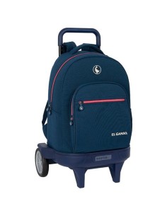 SAFTA MOCHILA GRANDE C/RUEDAS COMPACT EVOLUTION EXTRAÍBLE EL GANSO CLASSIC AZUL