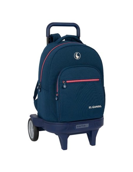SAFTA MOCHILA GRANDE C/RUEDAS COMPACT EVOLUTION EXTRAÍBLE EL GANSO CLASSIC AZUL