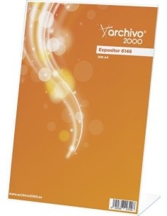 EXPOSITOR SOBREMESA ARCHIVO 2000 "PREMIUM" EN FORMA DE L DIN A4 VERTICAL ESPESOR 3 MM 95X210X305 MM