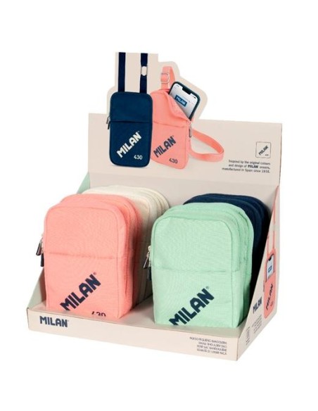 MILAN BOLSO PEQUEÑO BANDOLERA SINCE 1918 EXPOSITOR 12 UD C/SURTIDOS