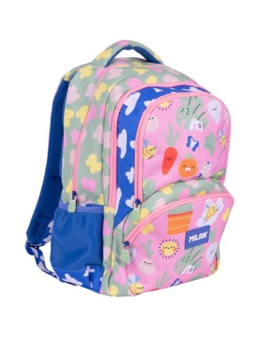 MILAN MOCHILA ESCOLAR 4 CREMALLERAS 25L SERIE ESPECIAL GREEN & GROW