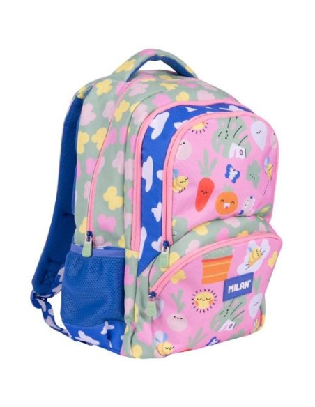 MILAN MOCHILA ESCOLAR 4 CREMALLERAS 25L SERIE ESPECIAL GREEN & GROW