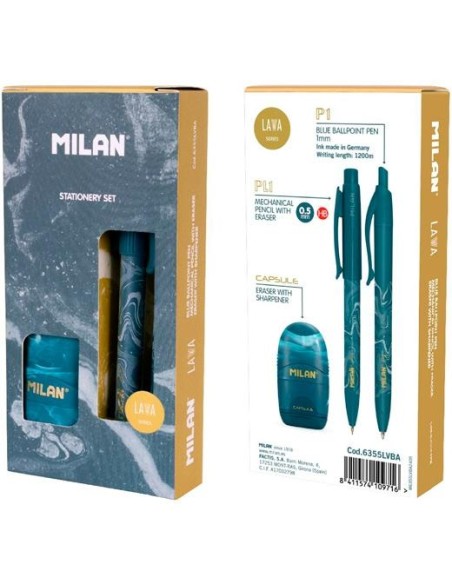 SET ESCRITURA MILAN SERIE LAVA AZUL