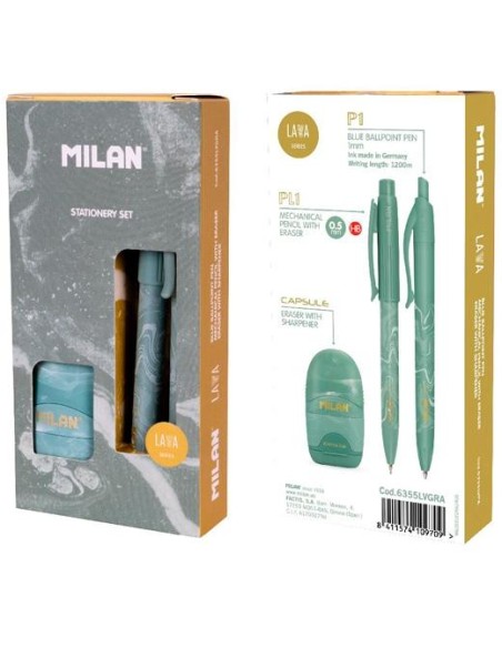 SET ESCRITURA MILAN SERIE LAVA VERDE