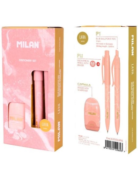 SET ESCRITURA MILAN SERIE LAVA ROSA