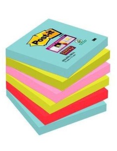 POST-IT NOTAS ADHESIVAS SUPER STICKY 4 COLORES LUGARES COSMIC 76X76 6 BLOCS