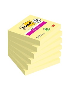 POST-IT BLOC NOTAS SUPER STICKY 90H 76X76 PAQUETE DE 6 CANARY YELLOW