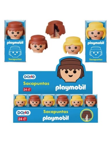 DOHE SACAPUNTAS PLAYMOBIL SURTIDO EXPOSITOR 24 UD