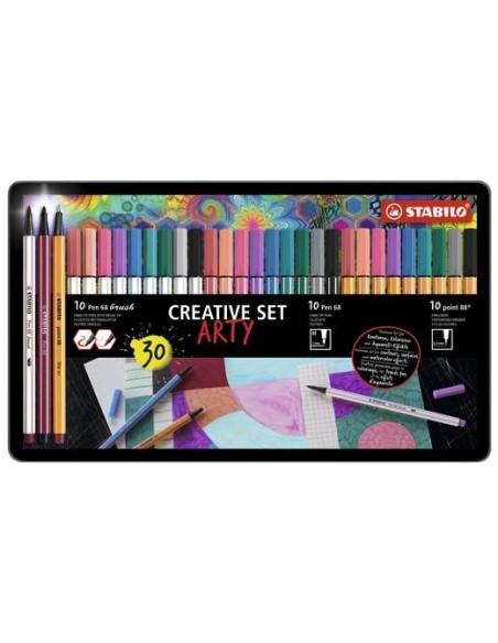 STABILO ROTULADORES CREATIVE SET ARTY ESTUCHE DE METAL 30 C/SURTIDOS