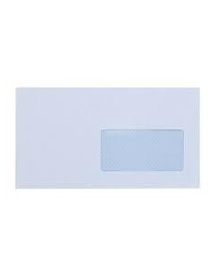 YOSAN SOBRE OFFSET 90GR 115X225 BLANCO TIRA AUTOADHESIVA Y CON VENTANA DERECHA -500U-