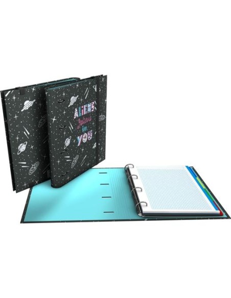 GRAFOPLÁS CARPEBOOK ANILLAS 4D35MM EC3.FORRADO DIN-A4 ALIENS