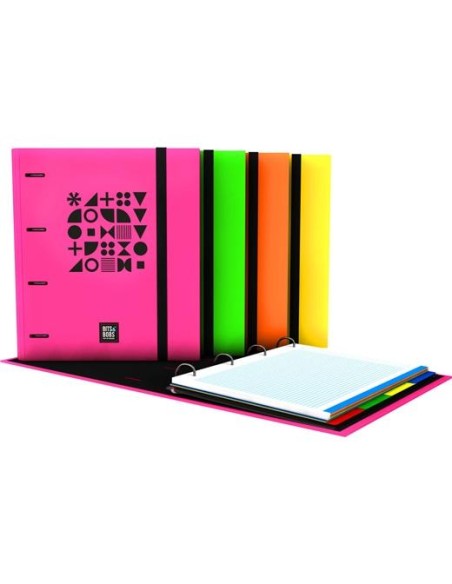 GRAFOPLÁS CARPEBOOK FORRADO 4D35MM DIN-A4 B&B FLÚOR SURTIDO