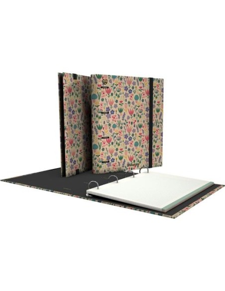 GRAFOPLÁS CARPETA ANILLAS MIXTAS 4X35 CARPEBOOK A4 C/RECAMBIO 100H 5X5 90GR KRAFT Y CARTÓN RECICLADO UNINATURE HOLANDA