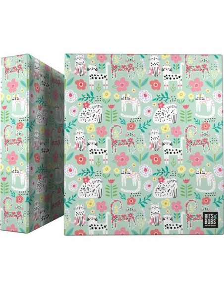 GRAFOPLÁS CARPETA ANILLAS 4X40MM A4 CARTÓN FORRADO FSC BITS&BOBS 24 CATS