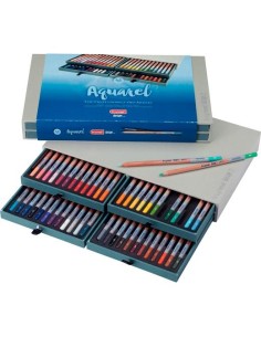 TALENS BRUYNZEEL CAJA DE 48 LÁPICES DE ACUARELA DESIGN COLORES SURTIDOS -ESTUCHE DE LUJO-