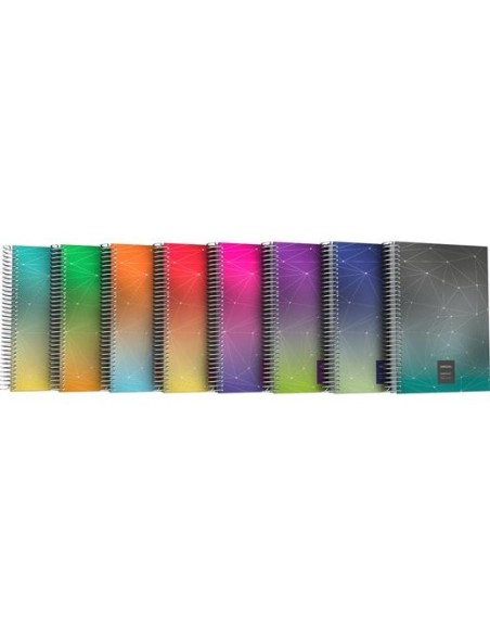 GRAFOPLÁS CUADERNO CUARTO TAPA PP UNEQUAL METALLIC SURTIDO