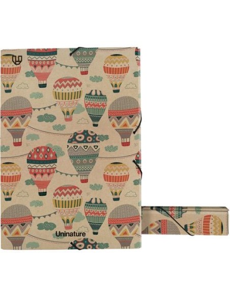 GRAFOPLÁS CAJA DE PROYECTOS FOLIO CON GOMAS LOMO DE 5CM CARTÓN Y KRAFT UNINATURE CAPADOCIA