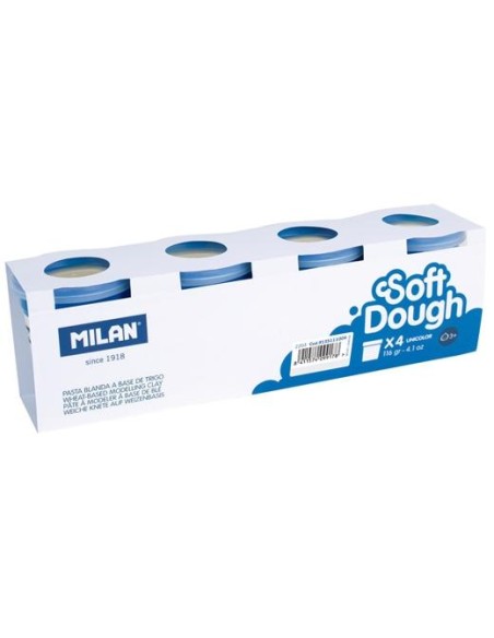 MILAN PASTA BLANDA SOFT DOUGH CAJA 4 BOTES 116GR BLANCO