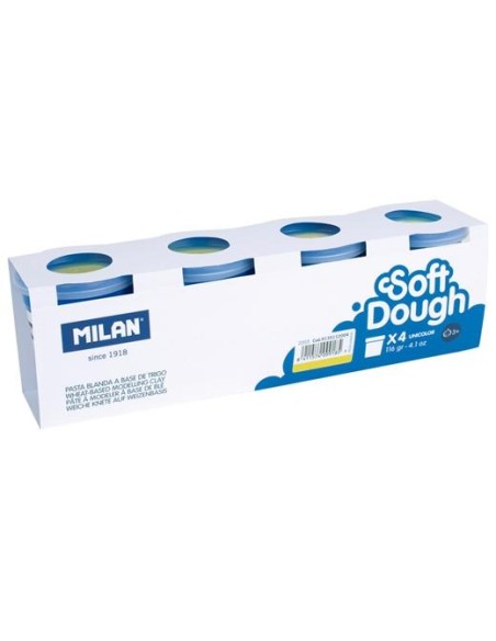 MILAN PASTA BLANDA SOFT DOUGH CAJA 4 BOTES 116GR AMARILLO
