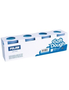 MILAN PASTA BLANDA SOFT DOUGH CAJA 4 BOTES 116GR AZUL