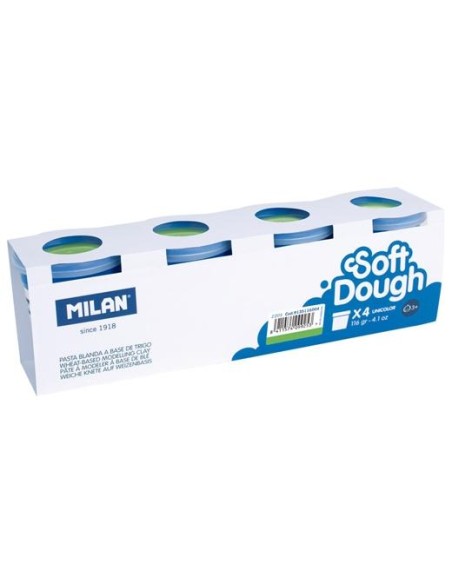 MILAN PASTA BLANDA SOFT DOUGH CAJA 4 BOTES 116GR VERDE