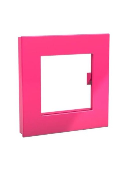 NOVUS DAHLE 95553 IMÁN MEGA MAGNET CUADRADO XL 7,5X7,5 CM C/PORTAFOTO ROSA