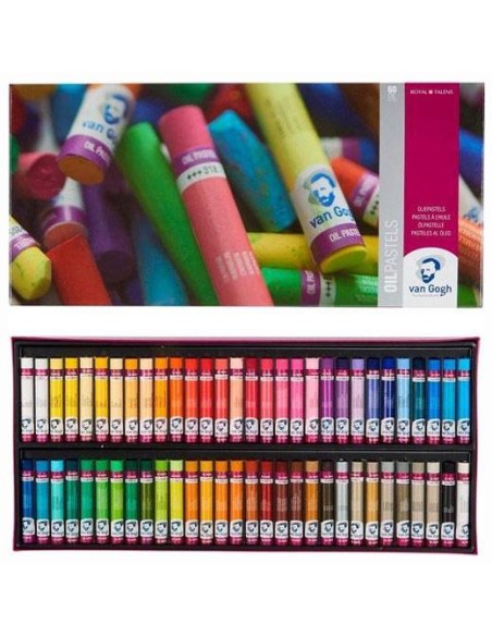 TALENS VAN GOGH SET COMPLETO COLECCIÓN DE PINTURAS AL ÓLEO PASTELES 60 COLORES SURTIDOS