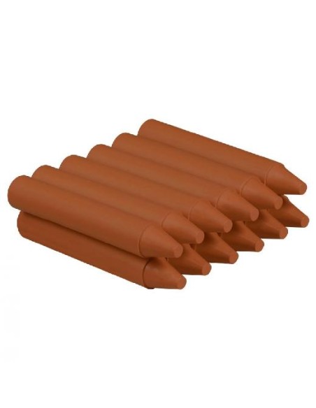 JOVI CERAS WAX CRAYONS JUMBO GRUESAS UNICOLOR CAJA DE 12 MARRÓN CLARO