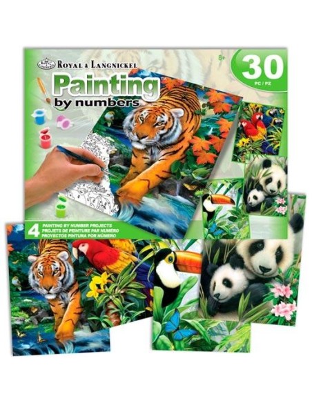 ROYAL LANGNICKEL PINTAR POR NÚMEROS JUEGO DE CAJAS DE LA JUNGLA
