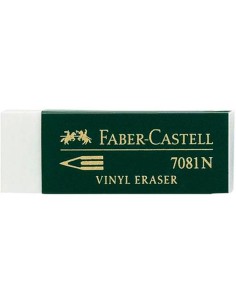 FABER CASTELL GOMA DE BORRAR 7081 N BLANCO -EN BLISTER DE 2