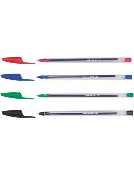 MOLIN BOLÍGRAFO BASIC CRISTAL BALL POINT PEN ROJO - Pack de 50 unidades