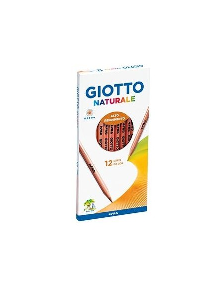 GIOTTO LÁPICES DE COLORES NATURALE ESTUCHE DE 12