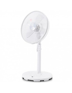 GRUNKEL VENTILADOR DE PIE 2-28W REGULABLE ULTRASILENCIOSO PROGRAMABLE 4 VELOCIDADES BLANCO