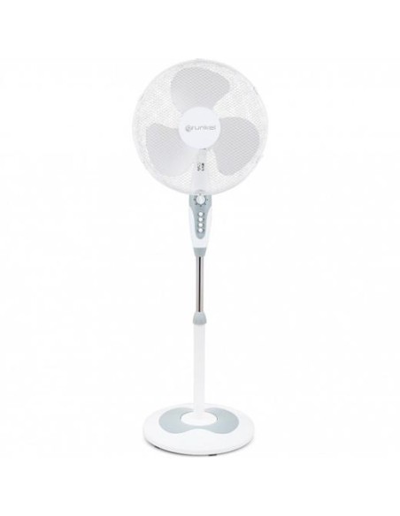GRUNKEL VENTILADOR DE PIE 50W REGULABLE 3 VELOCIDADES C/TEMPORIZADOR BLANCO