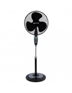 GRUNKEL VENTILADOR DE PIE 50W REGULABLE 3 VELOCIDADES C/TEMPORIZADOR NEGRO