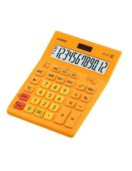 CASIO CALCULADORA DE OFICINA SOBREMESA 12 DÍGITOS NARANJA