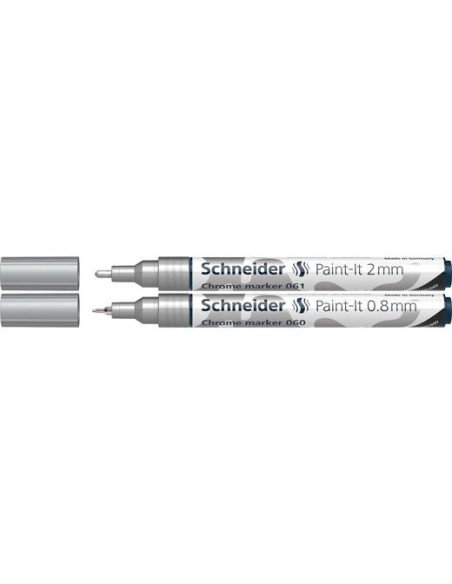 SCHEIDER MARCADOR METÁLICO CROMADO PAINT-IT 2 CHROME 0.8MM/2MM ESTUCHE 2 UD SURTIDO