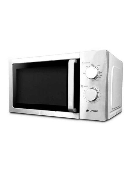 GRUNKEL MICROONDAS CON GRILL 700W 20L METALIZADO,CON 5 NIVELES DE POTENCIA