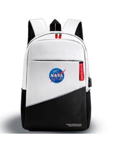 MOCHILA NASA WHITE-BLACK