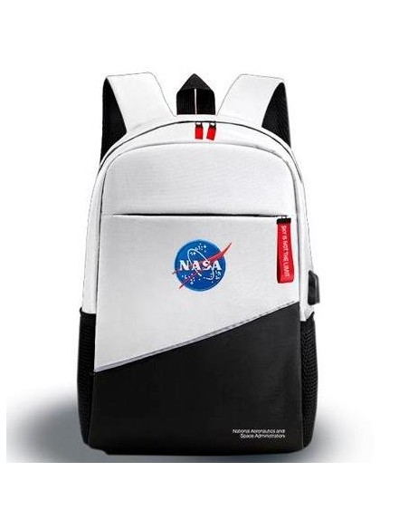 MOCHILA NASA WHITE-BLACK