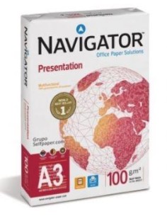 NAVIGATOR PAPEL FOTOCOPIADORA DIN A3 100GR PAQUETE DE 500 HOJAS BLANCO - CAJA 4 UDS-