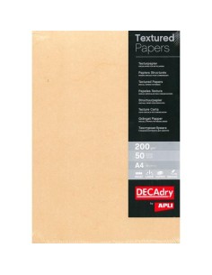 APLI PAPEL TEXTURA A4 200GR PACK 50H HABANA