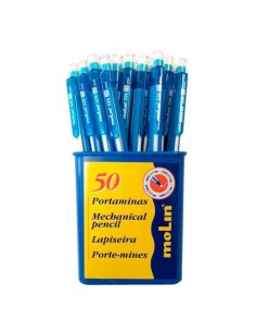 MOLIN PORTAMINAS PM320 HB 0,5MM BOTE 50 UD PLÁSTICO AZUL