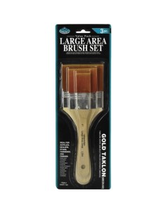 ROYAL LANGNICKEL SET DE 3 BROCHAS DE PELO TAKLON RUBIO