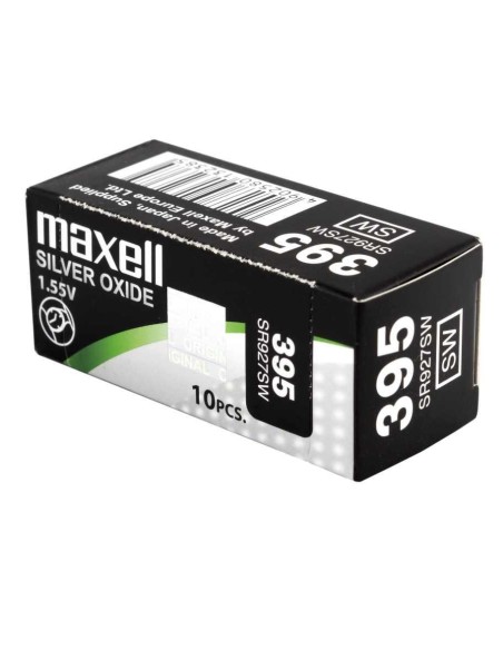 MAXELL MICRO PILAS PLANAS ÓXIDO DE PLATA 1,55V - SR0927SW 395 CAJA 10U